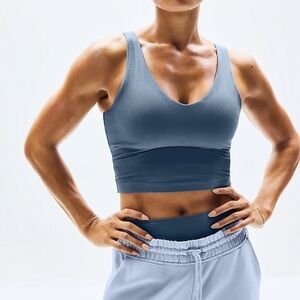 V-neck Crop Sports Bra